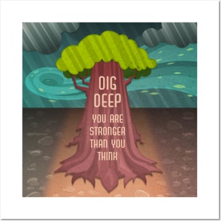 DIG DEEP Motivational Quote Posters and Art